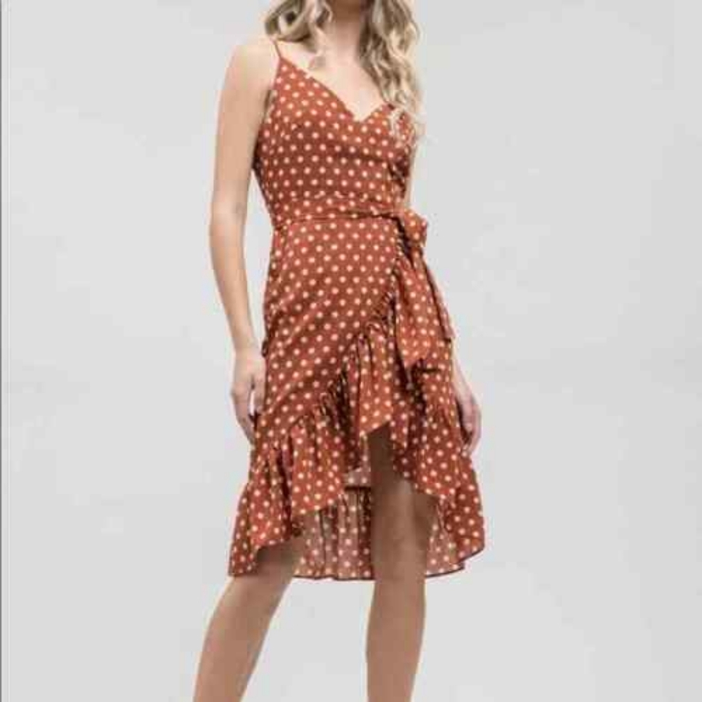 J.O.A. Ruffled Midi Wrap Dress - Picture 2 of 10
